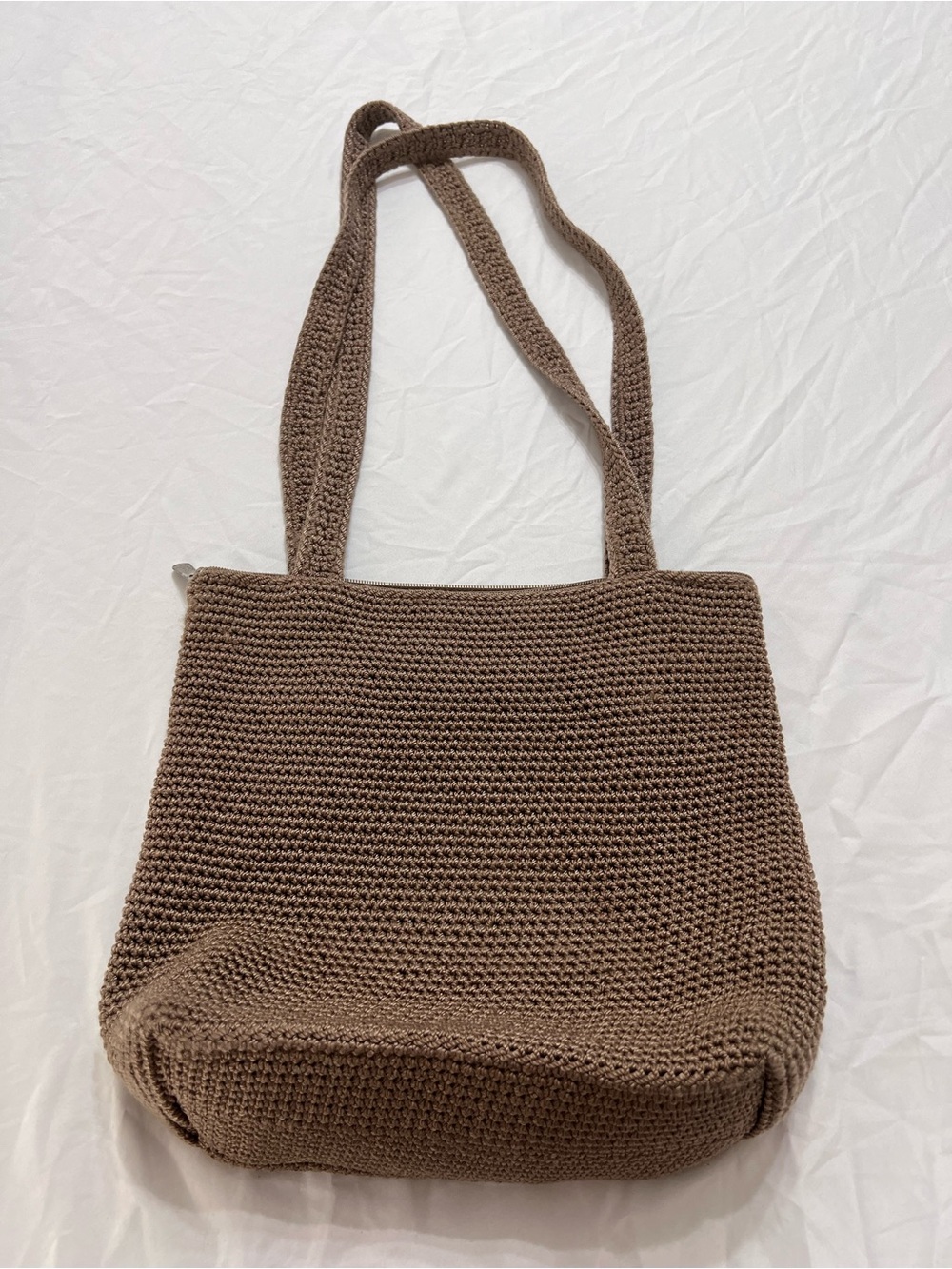 The Sak Beige Crochet Tote Bag - Everyday Shoulder Bag
